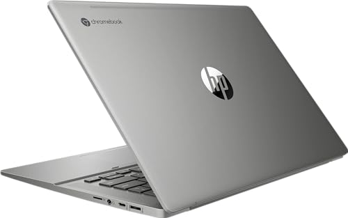 HP Chromebook 14" | Intel Processor N100 Processor| 4 GB RAM | 128 GB Flash Storage | Intel UHD Graphics | HD Display | Up to 12hrs battery | Chrome OS | Dual Speakers | Glacier Silver | 14a-nf0002sa