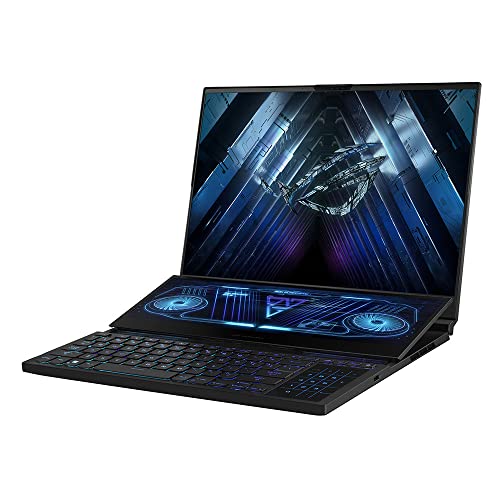 ASUS ROG Zephyrus Duo GX650RW 16" WUXGA 165Hz Dualscreen Gaming Laptop (AMD Ryzen R7-6800H, Nvidia GeForce RTX 3070Ti, 16GB RAM, 2TB SSD, Windows 11), Black
