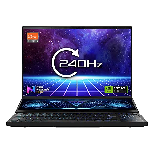 ASUS ROG Zephyrus Duo GX650RW 16" WUXGA 165Hz Dualscreen Gaming Laptop (AMD Ryzen R7-6800H, Nvidia GeForce RTX 3070Ti, 16GB RAM, 2TB SSD, Windows 11), Black