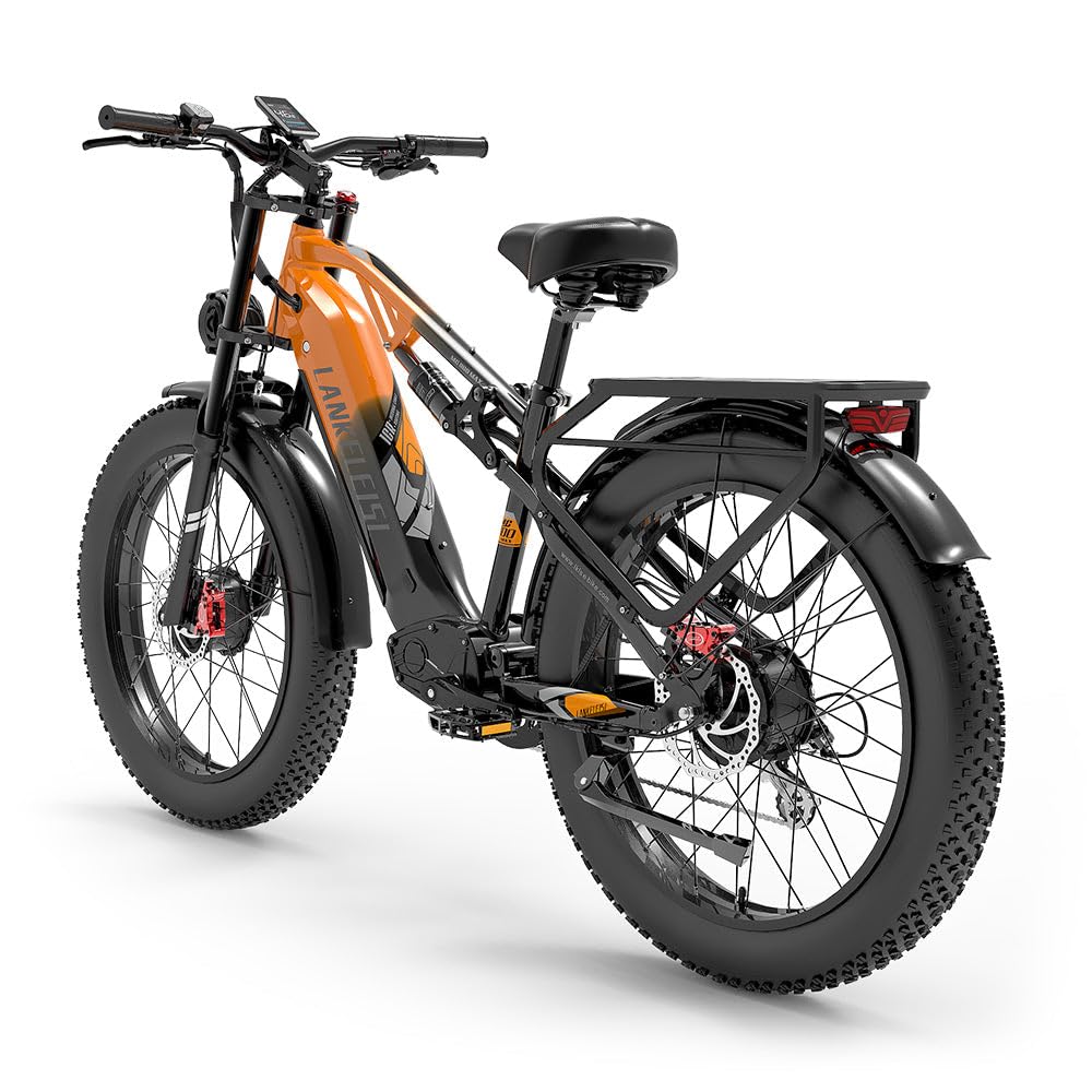LANKELEISI MG800Max dual motor electric bicycle, 26 * 4 tires, 7 speeds, dual suspension, 20AH battery.