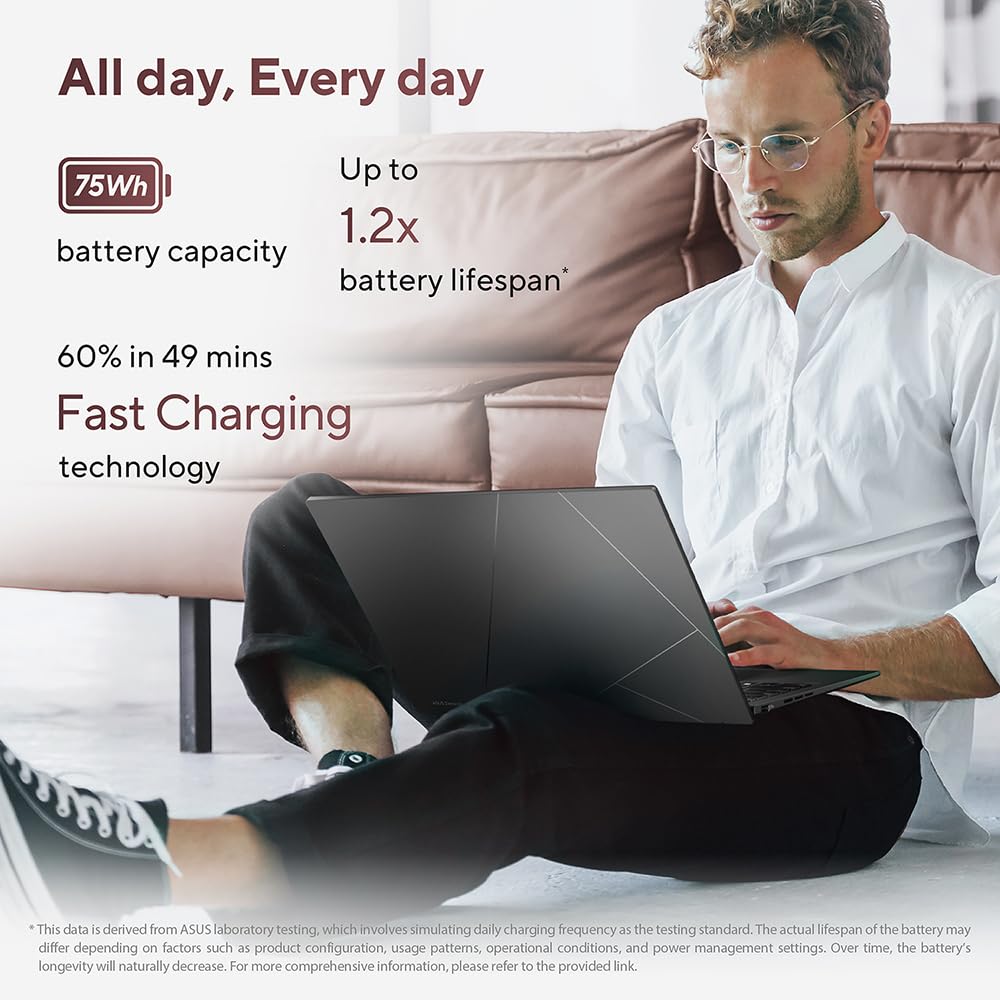 ASUS Zenbook 14 OLED UM3402YA 14.0” 2.8K 400nits 90Hz OLED Laptop (AMD Ryzen 7-7730U, 16GB RAM, 512GB PCIe SSD, Backlit Keyboard, Windows 11 Home)