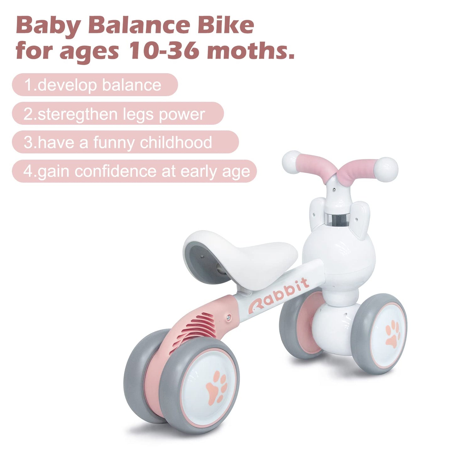 XIAPIA Baby Balance Bike 1 2 3 Years Old Boys Girls Toddler Ride on Toys for 1 Year Old Baby Trike Garden toys 1 st Birthday Gift for Girls Boys Bike Walker No Pedals (Panda)