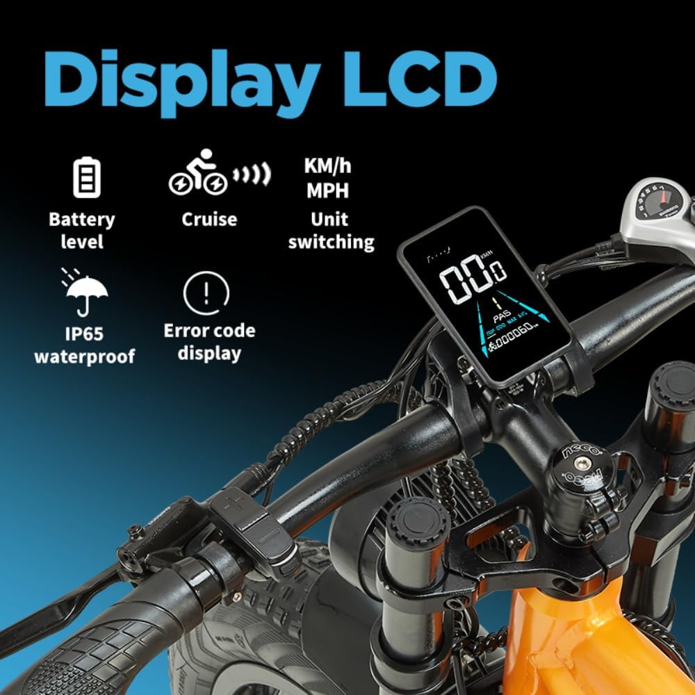 PULUMA PH003 Dual Motor Electric Bike 26-inch Fat Tire Dual Shoulder Fork Adult Electric Bike 48V 20Ah Battery Hydraulic Brakes