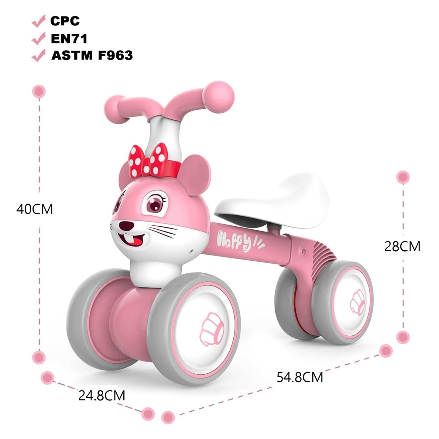 XIAPIA Baby Balance Bike 1 2 3 Years Old Boys Girls Toddler Ride on Toys for 1 Year Old Baby Trike Garden toys 1 st Birthday Gift for Girls Boys Bike Walker No Pedals (Panda)