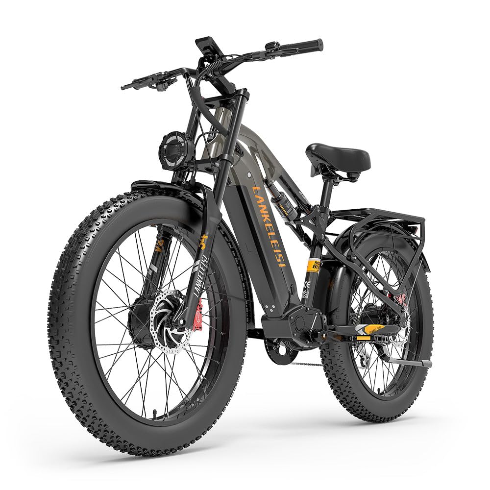 LANKELEISI MG800Max dual motor electric bicycle, 26 * 4 tires, 7 speeds, dual suspension, 20AH battery.