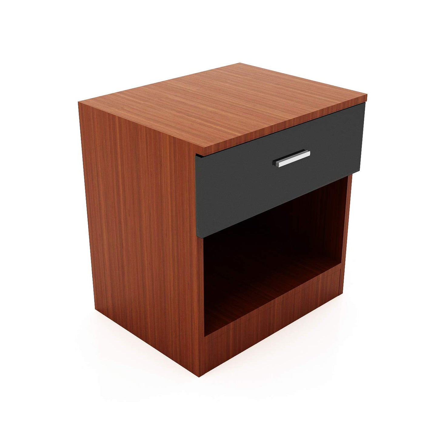 ELEGANT 3 Pieces Bedroom Furniture Sets High Gloss Soft Close Wardrobe with Mirror + 4 Storage Drawer Chest of Drawers Bedside Cabinet, Black and Set