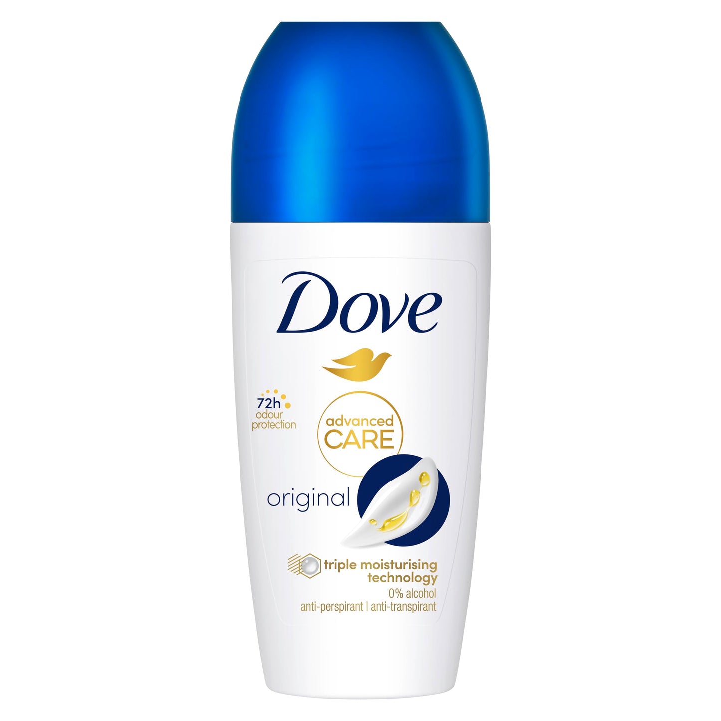 Dove Advanced Care Original Anti-perspirant Deodorant pack of 6 with Triple Moisturising technology roll-on for 48 hours of protection 50 ml