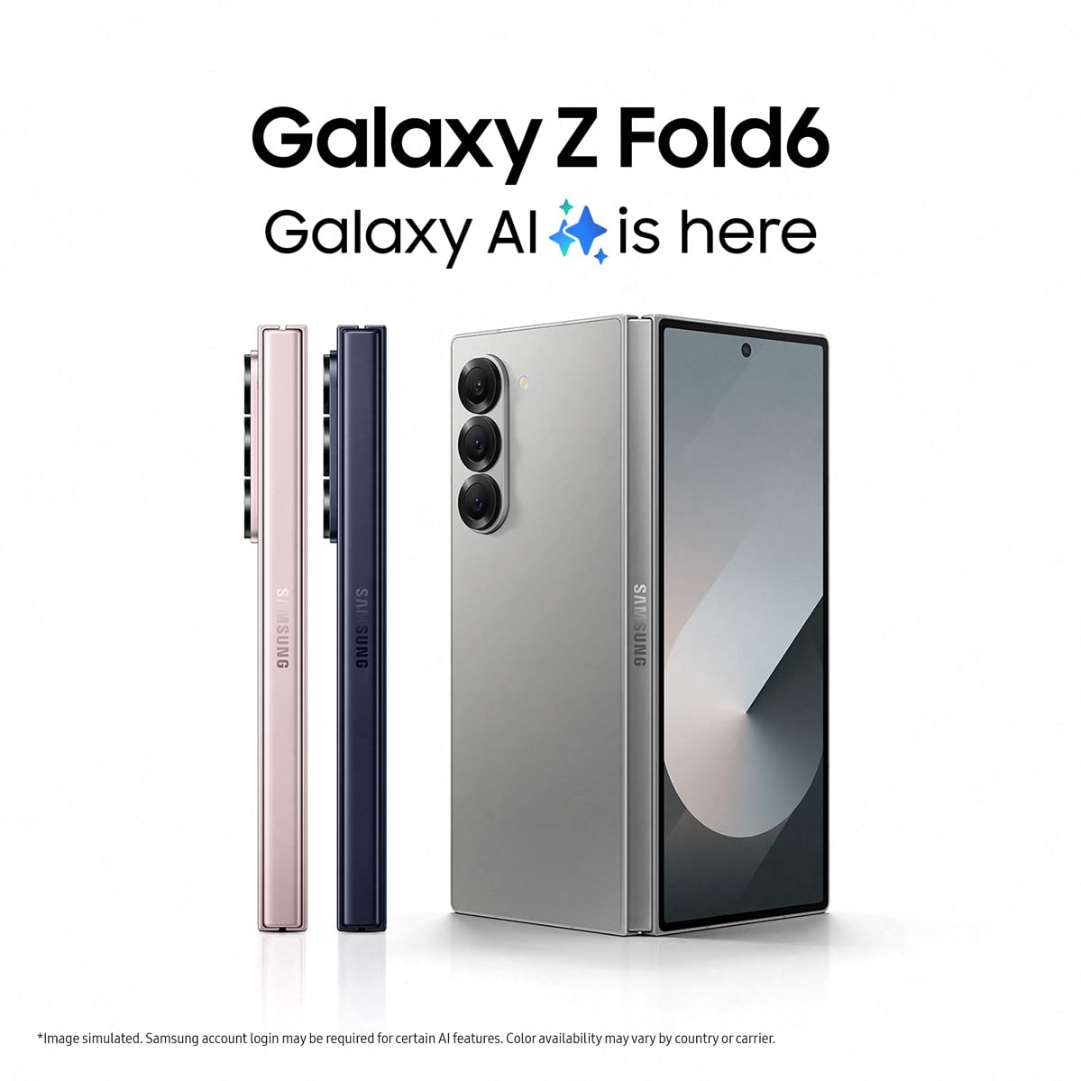 Samsung Galaxy Z Fold6 AI Smartphone, Unlocked Android Smartphone, 1TB Storage, Pink and Watch Ultra, Smart Watch, Dark Grey (UK Version)