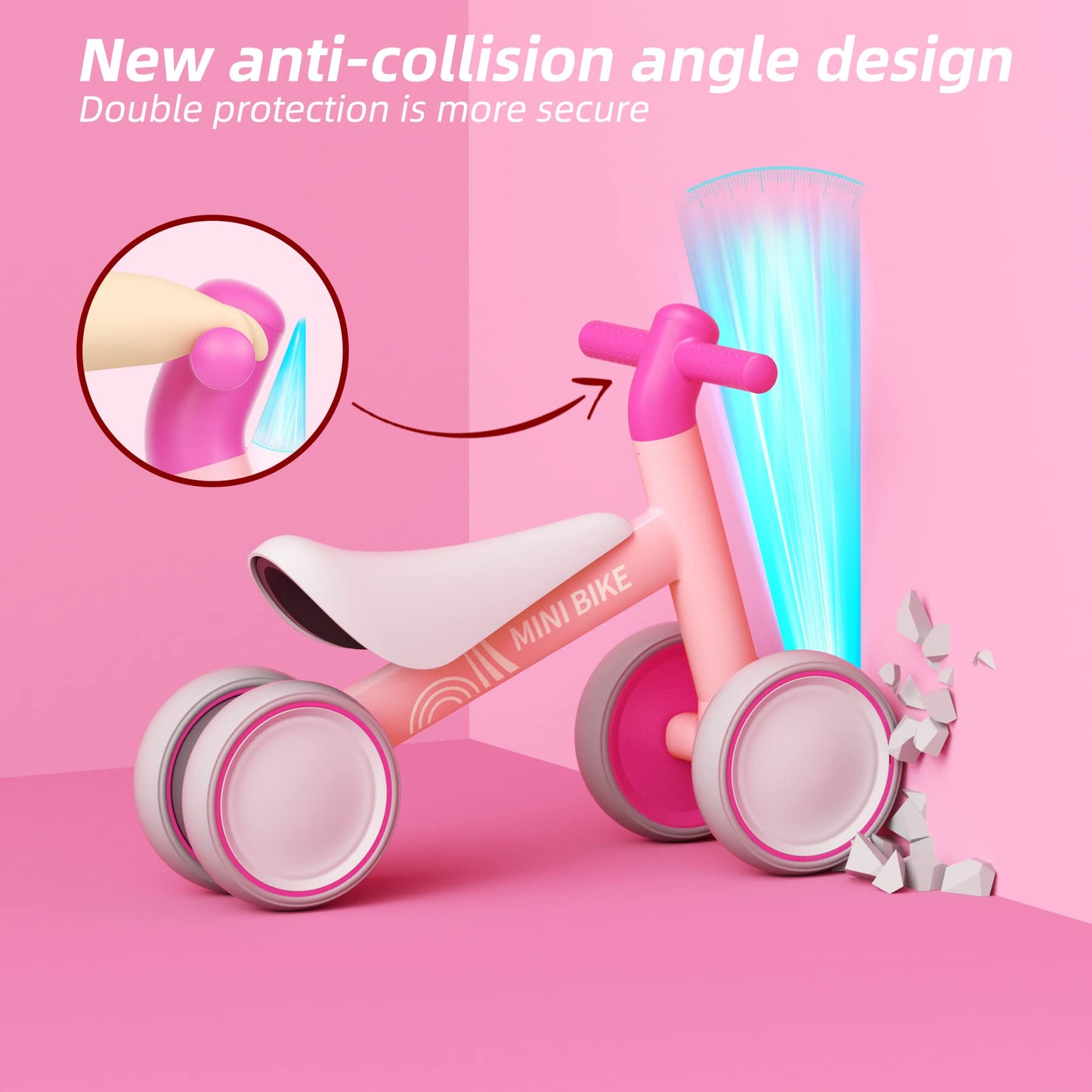 FAYDUDU Balance Bike for 1 Year Old Ride On Toy for 1 2 Years Old First Bike for Girls Boys Baby Bike Walker No Pedals Toddler Trike for 10-24 Months