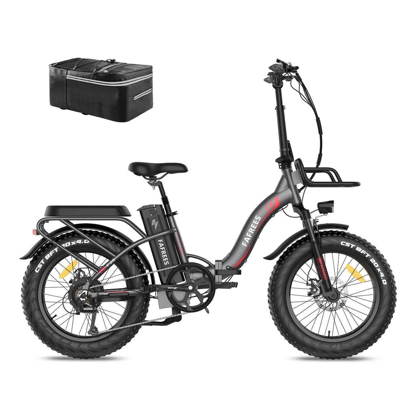 Fafrees Electric Bike 1080 WATTHOURS, Folding Electric Bike 48V 22.5Ah Removable Battery, 100KM Mileage Ebike for Adults, 20 * 4.0 INCHES Electric Mountain Bike, F20 Max