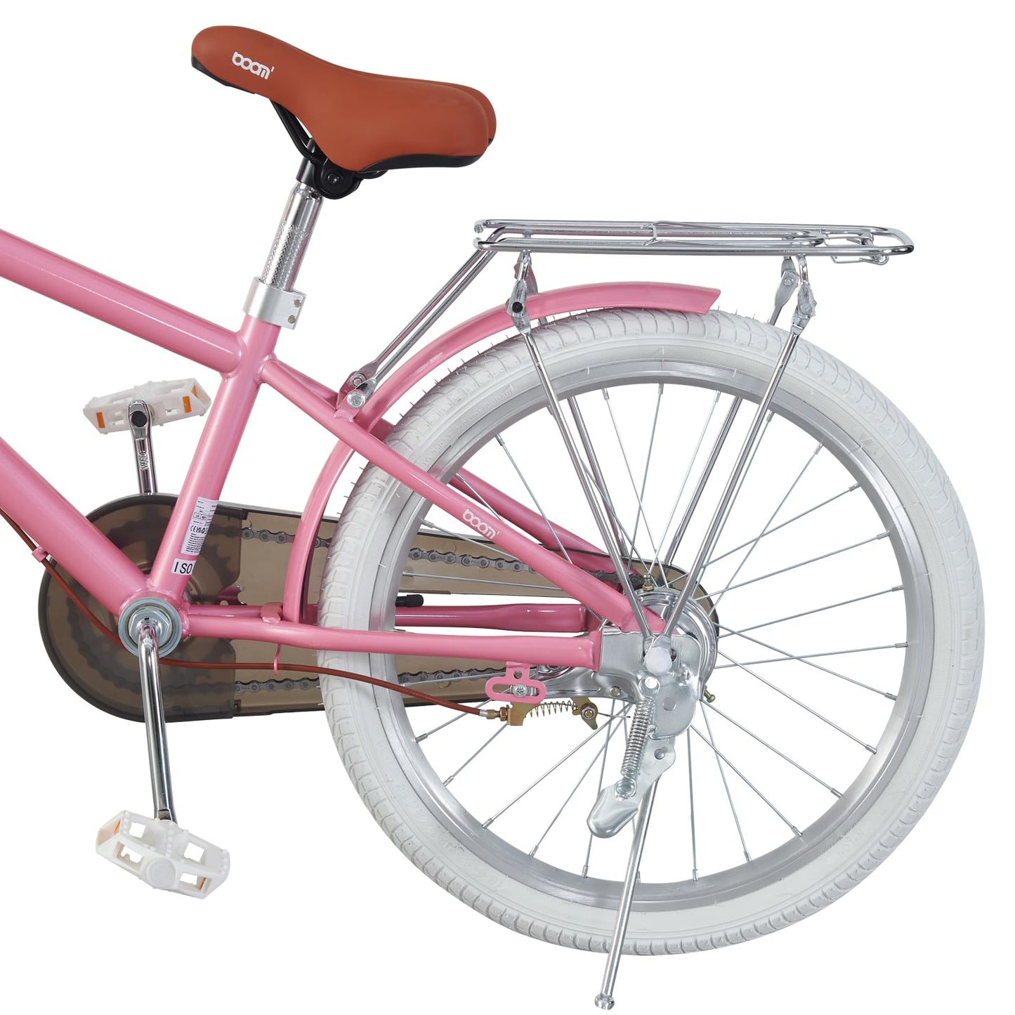 BSTSEL Kids Bike 16" 18" 20" 22" Pink Girls Children Bicycle with Basket, Silent Stabilizers Training Wheels and Double Brakes Ages 5-14 Years Old Children Bike 16-22 inch Bike Gift