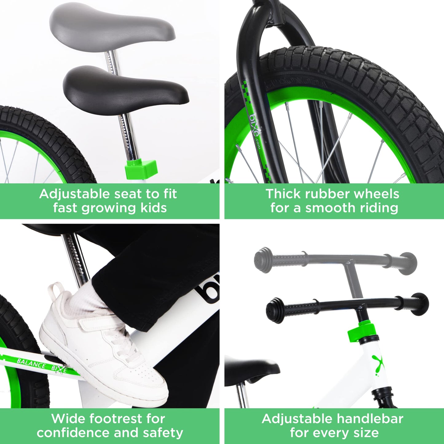 Bixe Balance Bike: for Big Kids Aged 4, 5, 6, 7, 8 and 9 Years Old - No Pedal Sport Training Bicycle | 16inch Wheel