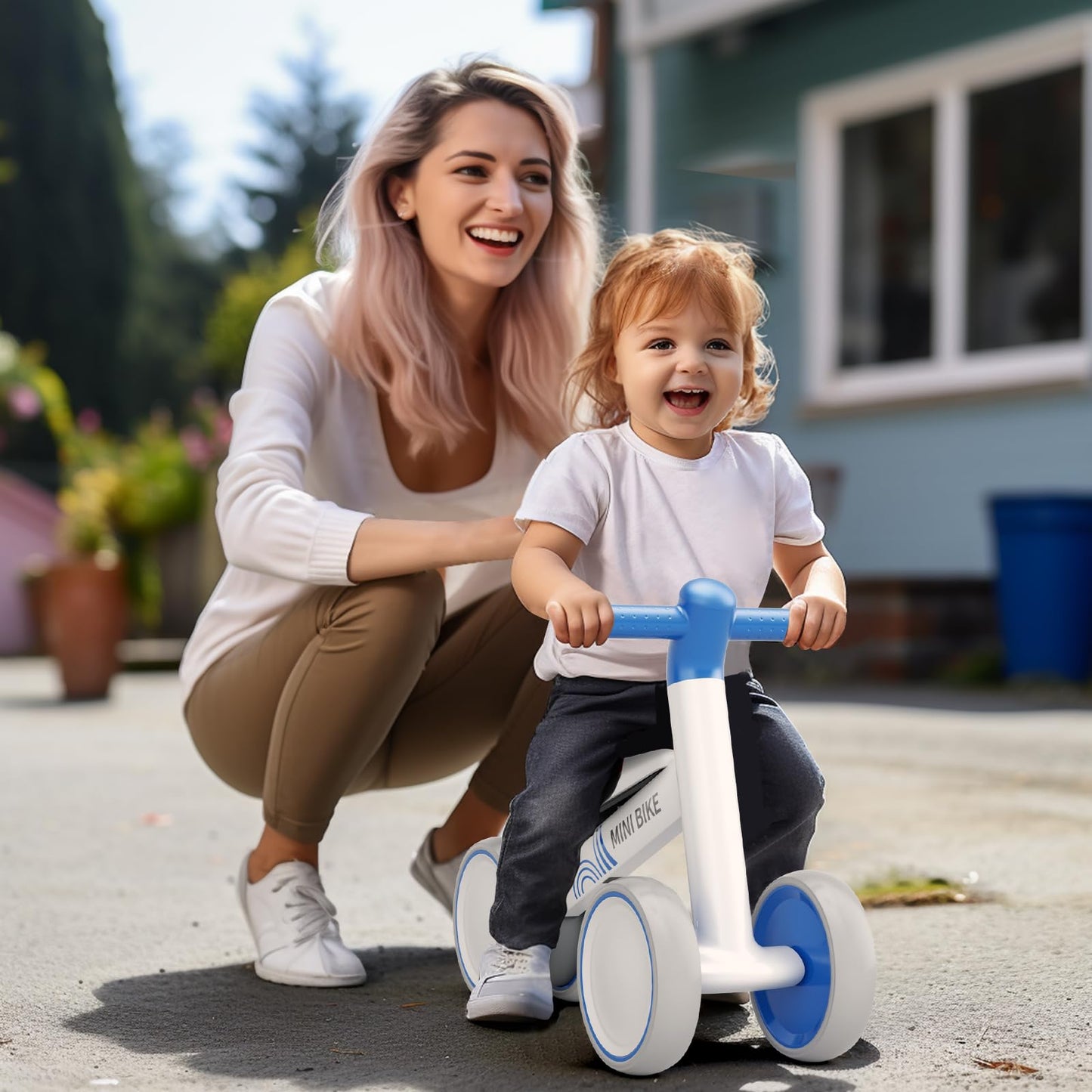 FAYDUDU Balance Bike for 1 Year Old Ride On Toy for 1 2 Years Old First Bike for Girls Boys Baby Bike Walker No Pedals Toddler Trike for 10-24 Months