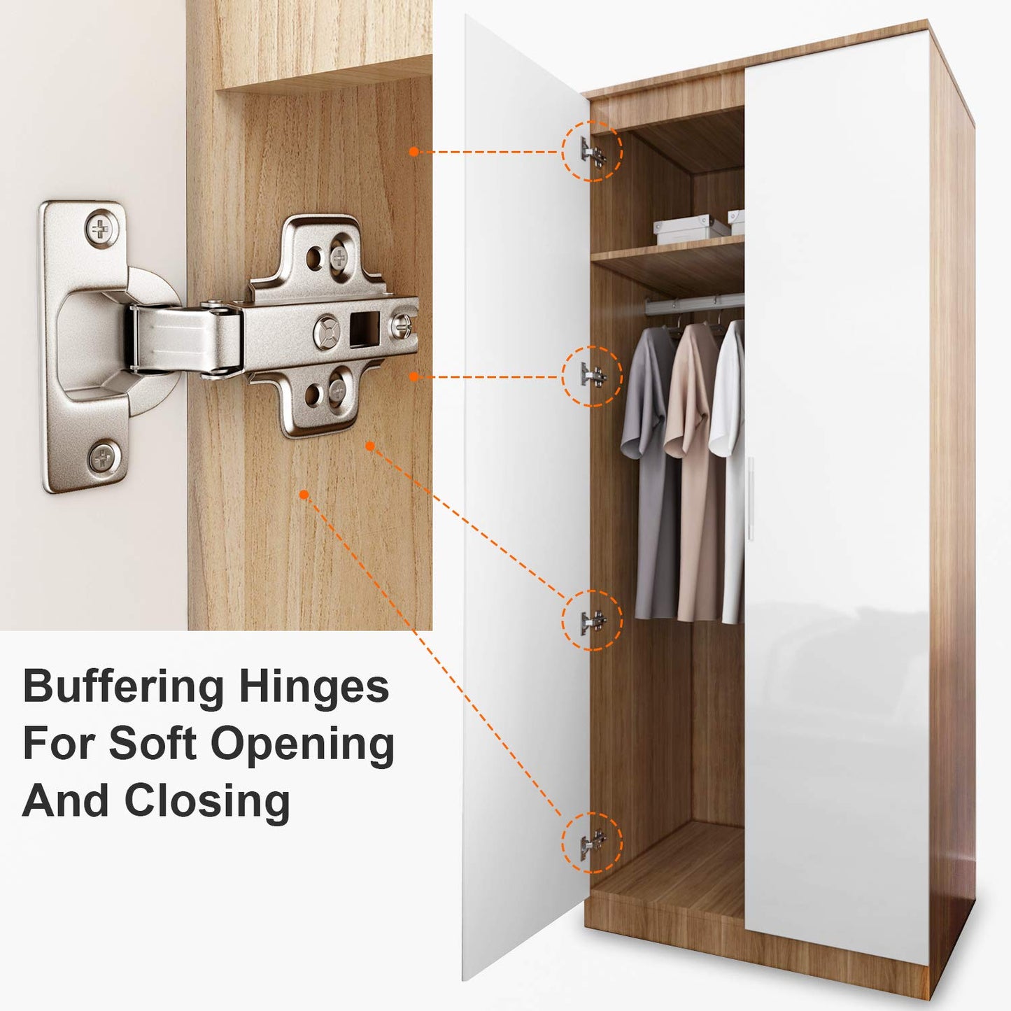 ELEGANT 3 Pieces Bedroom Furniture Sets High Gloss Soft Close Wardrobe with Mirror + 4 Storage Drawer Chest of Drawers Bedside Cabinet, Black and Set