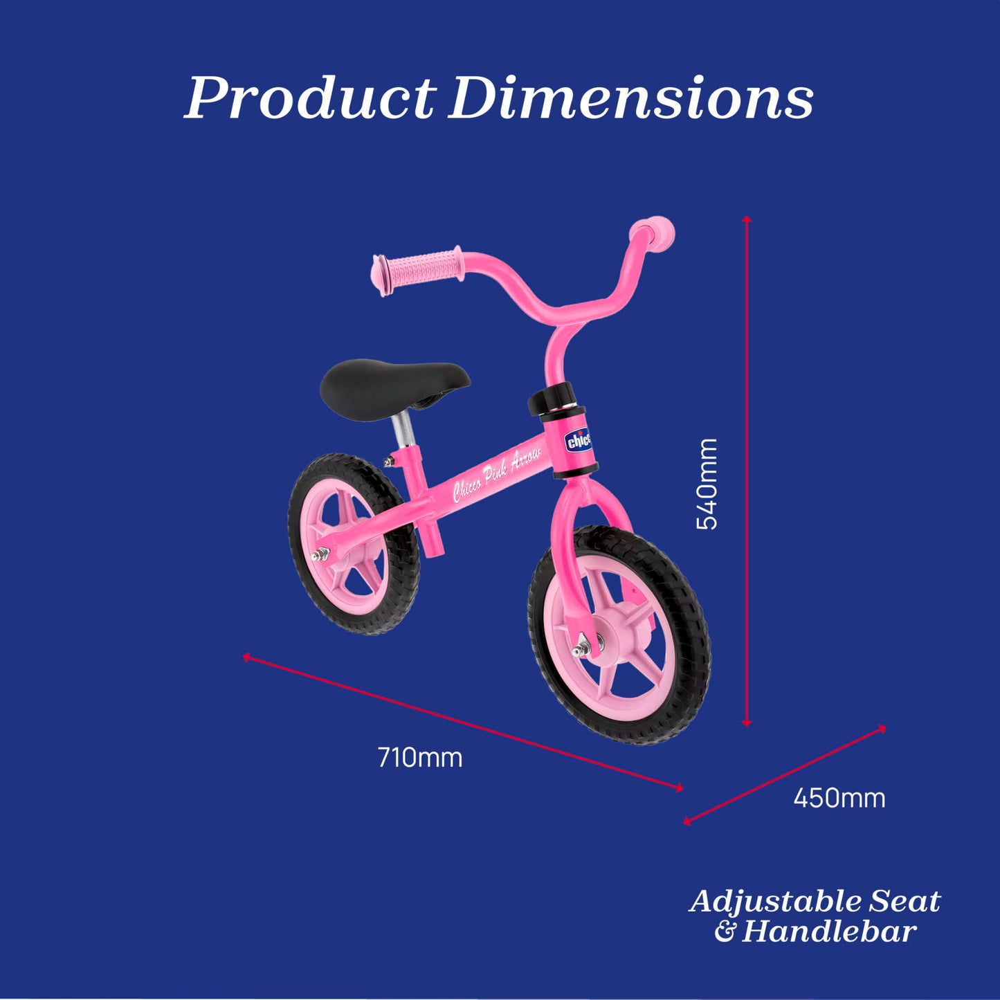 Chicco Red Bullet Toddler Balance Bike 2 to 5 Years Old, No Pedal Walking Girls and Boys Bike. Ideal First Bike, Birthday Gift and Outdoor Toy