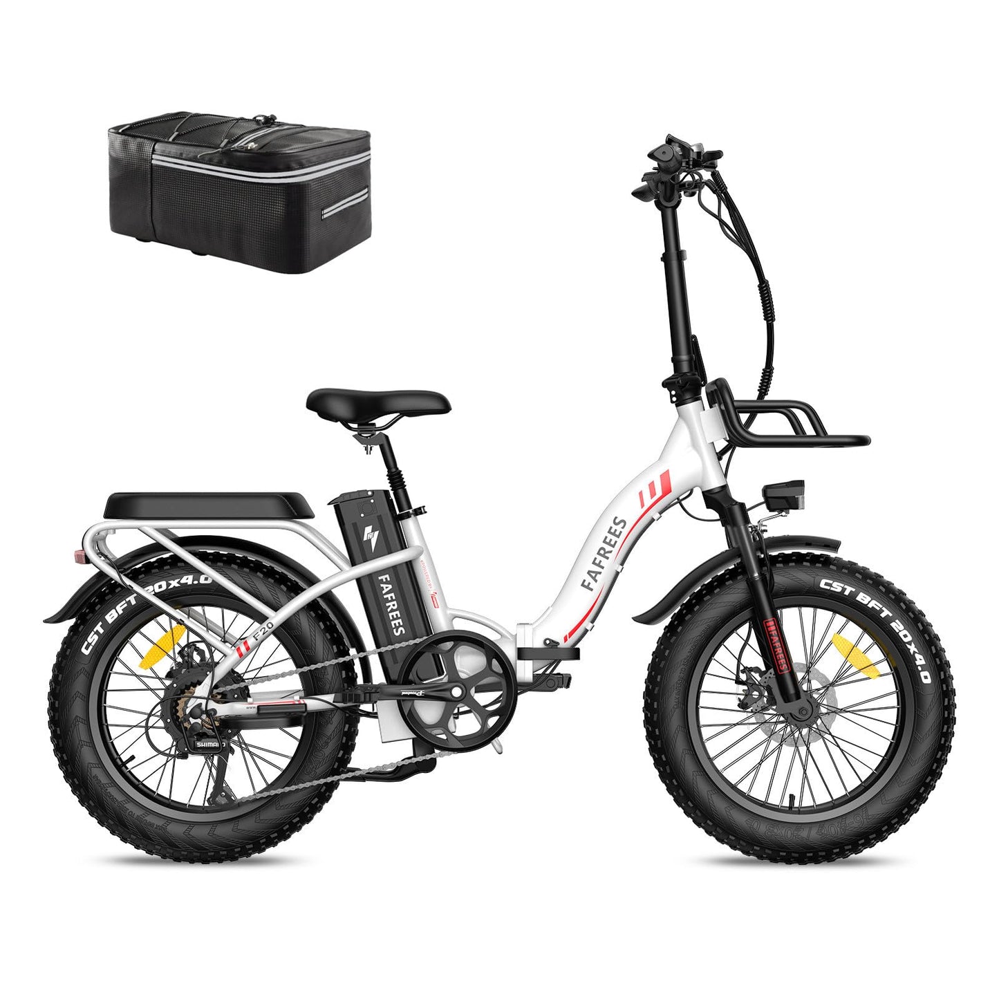 Fafrees Electric Bike 1080 WATTHOURS, Folding Electric Bike 48V 22.5Ah Removable Battery, 100KM Mileage Ebike for Adults, 20 * 4.0 INCHES Electric Mountain Bike, F20 Max