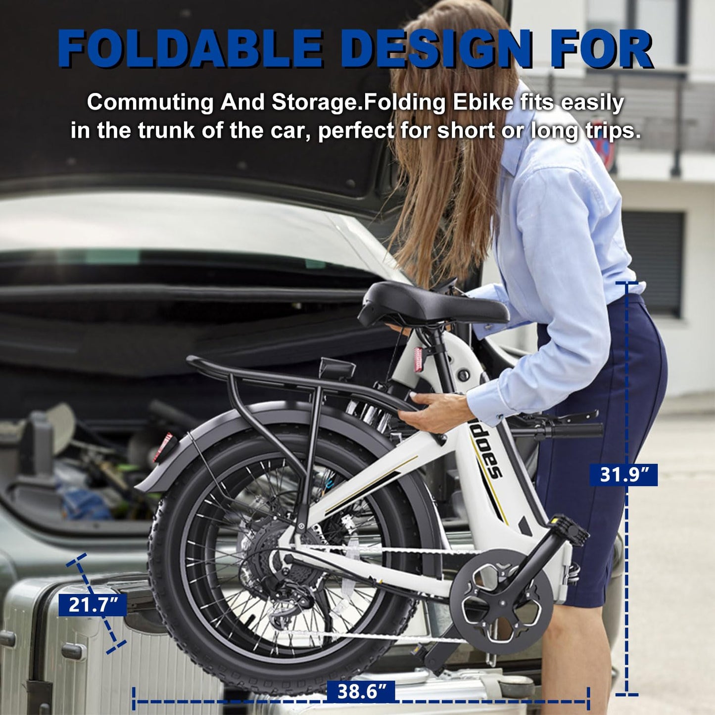 iENYRID E-bike Electric Bike for Adults,13Ah/17Ah Battery 30-90Km Range,250W Motor Hidoes E Bike for Men Women Electric Urban Bike Adults,20"/27.5" Fat Tire Electric Bike 7-Speed