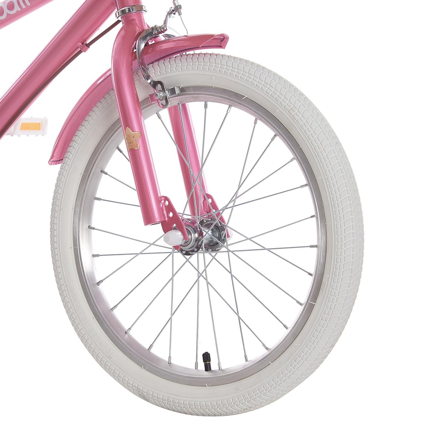 BSTSEL Kids Bike 16" 18" 20" 22" Pink Girls Children Bicycle with Basket, Silent Stabilizers Training Wheels and Double Brakes Ages 5-14 Years Old Children Bike 16-22 inch Bike Gift