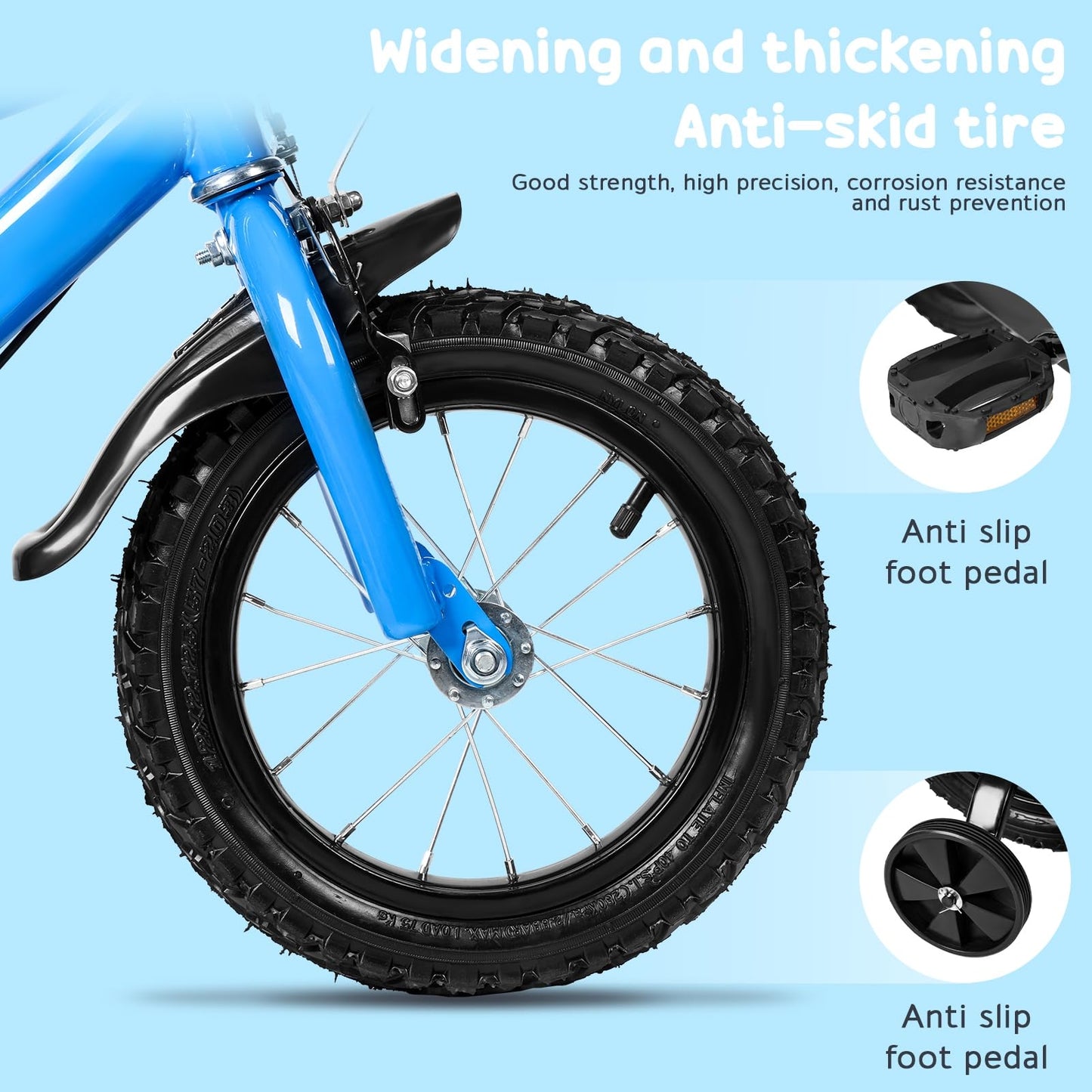 cadciehe 12 Inch Kids Bike, Children Bicycle with Training Wheels, Easy Assembly Safe & Stable Ride, Storage Basket, Height Adjustable Toddler Bike for 2-6 Years Old Boys Girls