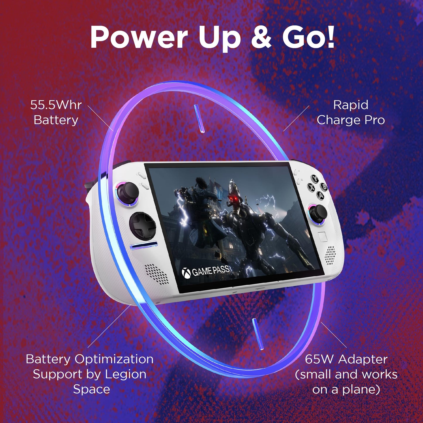 Lenovo Legion Go Handheld Gaming Console | 8.8 inch 2K Display | Detachable Controllers | AMD Ryzen Z1 Extreme | 16GB RAM | 512GB SSD | Windows 11 Home | 3 Months Xbox Games Pass