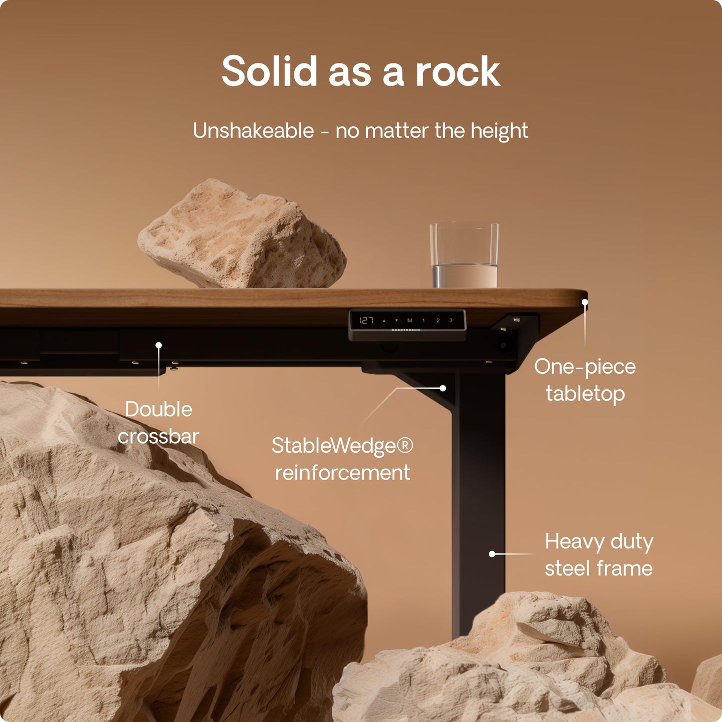 Height-Adjustable Desk 180 x 80cm - Standing Desk - Integrated USB/USB-C - 3 Memory Presets - Dual Motor Electric Touchscreen Stand Up Table - Great Gift for Smart Home Solutions