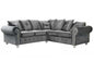 Hugo Sofa | 3 Seater 2 Seater Corner Sofa | Plush Velvet Grey | Living Room | Warranty Included… (3+2 Seater)