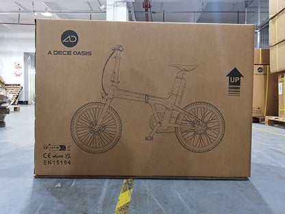 ADO Air 20S Folding E-Bike, 20" Electric Bike, Ultra Light Weight 18.5 KG Electric Bicycle, Carbon Belt/Adjustable Shock Absorption/LCD Display/ Disc Brakes/APP Intelligent(Shock Absorption Version)