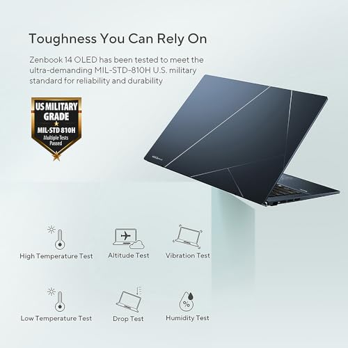 ASUS Zenbook 14 OLED UM3402YA 14.0” 2.8K 400nits 90Hz OLED Laptop (AMD Ryzen 7-7730U, 16GB RAM, 512GB PCIe SSD, Backlit Keyboard, Windows 11 Home)