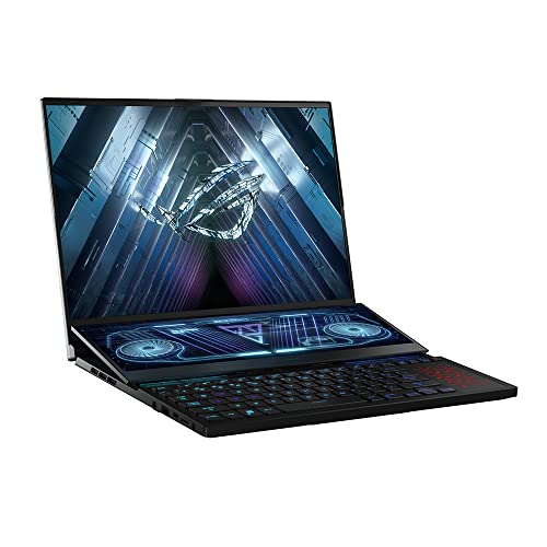 ASUS ROG Zephyrus Duo GX650RW 16" WUXGA 165Hz Dualscreen Gaming Laptop (AMD Ryzen R7-6800H, Nvidia GeForce RTX 3070Ti, 16GB RAM, 2TB SSD, Windows 11), Black