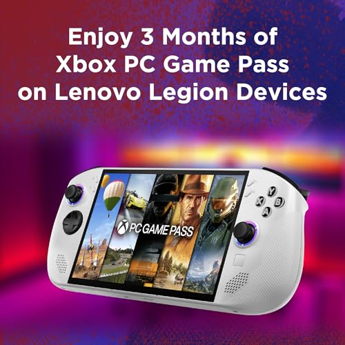 Lenovo Legion Go Handheld Gaming Console | 8.8 inch 2K Display | Detachable Controllers | AMD Ryzen Z1 Extreme | 16GB RAM | 512GB SSD | Windows 11 Home | 3 Months Xbox Games Pass
