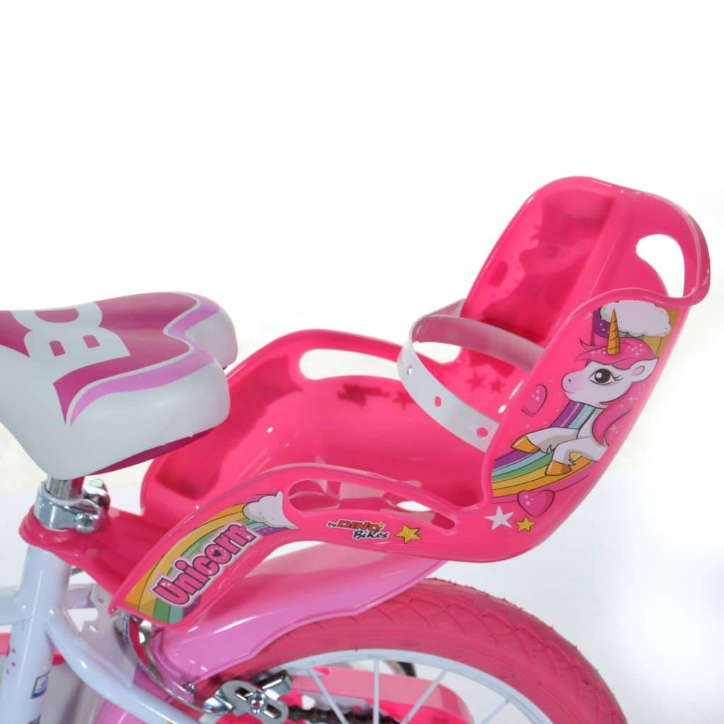 Dino Bikes 144R-UN Unicorn 14" Bicycle 14'', White & Pink