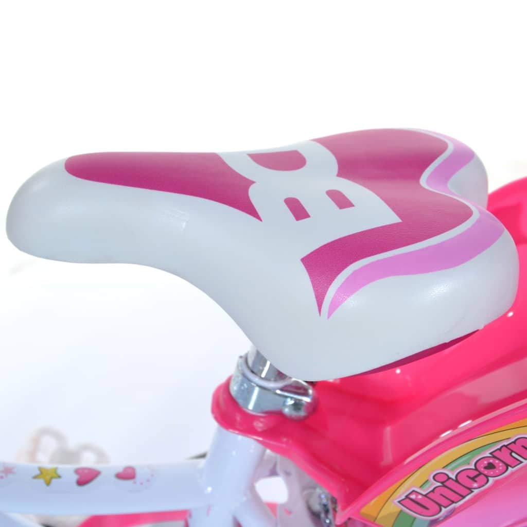 Dino Bikes 144R-UN Unicorn 14" Bicycle 14'', White & Pink