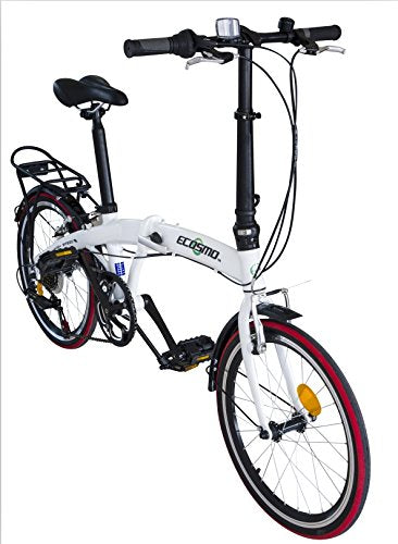 ECOSMO 20" Lightweight Alloy Folding City Bicycle Bike, 12kg, Made with 7 SP SHIMANO Gears, Small fold up size - 20AF09