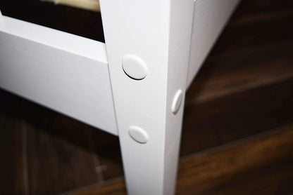 White 4ft Small Double Wooden Bed Frames Pine Solid Strong Wood Furniture (Small Double 4ft Bed Frame only)