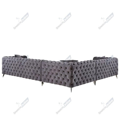 Snooze Monaco 3 and 2 Seater Sofa Sets, Corner Sofas For Living Room, Upholstered Plush Fabric 3 Seater Velvet Sofas (Royal Blue Velvet, 3+2 Seater)