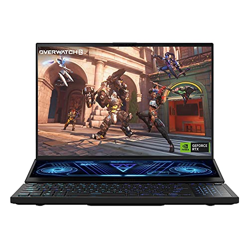 ASUS ROG Zephyrus Duo GX650RW 16" WUXGA 165Hz Dualscreen Gaming Laptop (AMD Ryzen R7-6800H, Nvidia GeForce RTX 3070Ti, 16GB RAM, 2TB SSD, Windows 11), Black