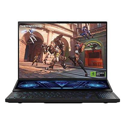 ASUS ROG Zephyrus Duo GX650RW 16" WUXGA 165Hz Dualscreen Gaming Laptop (AMD Ryzen R7-6800H, Nvidia GeForce RTX 3070Ti, 16GB RAM, 2TB SSD, Windows 11), Black