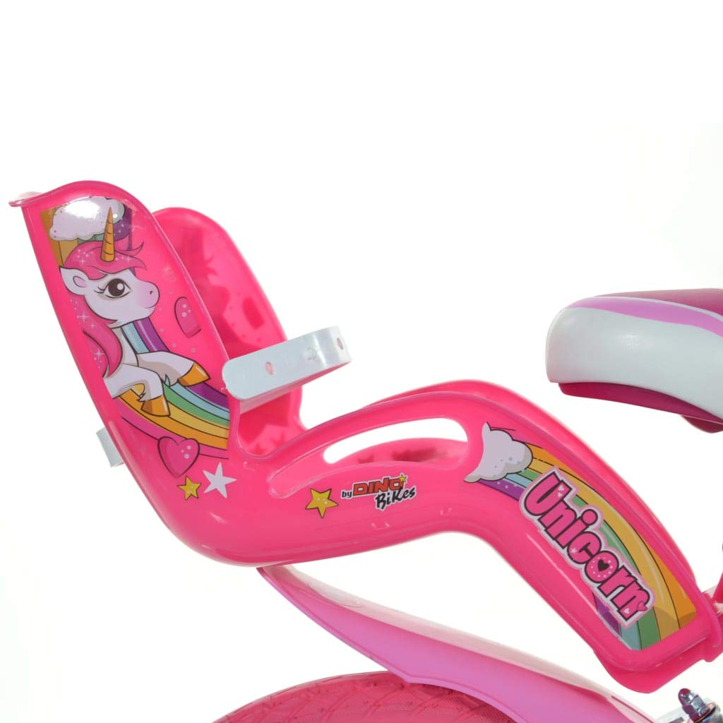 Dino Bikes 144R-UN Unicorn 14" Bicycle 14'', White & Pink