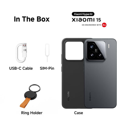 Xiaomi 15 Ultra Smartphone, 16+512GB, Black, 100mm Leica 200MP super telephoto, 5410mAh battery, 90W HyperCharge, HyperAI (No power adapter included)