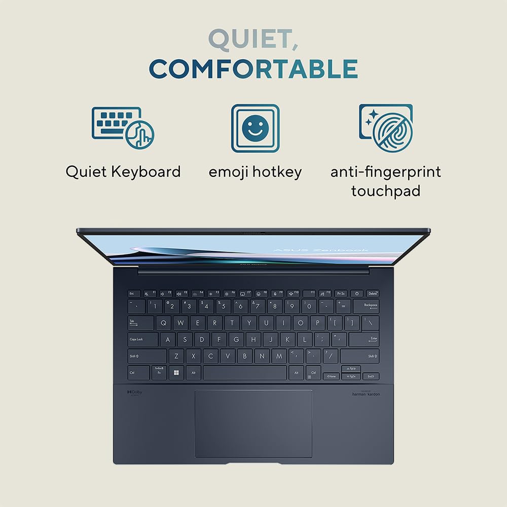 ASUS Zenbook 14 OLED UM3402YA 14.0” 2.8K 400nits 90Hz OLED Laptop (AMD Ryzen 7-7730U, 16GB RAM, 512GB PCIe SSD, Backlit Keyboard, Windows 11 Home)