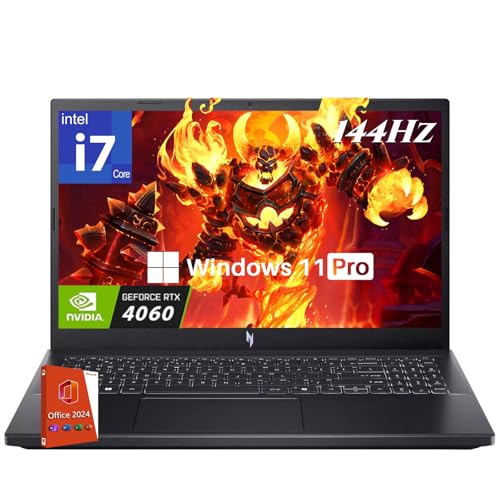 acer Nitro V 15 Gaming Laptop, Intel i9-13900H Up to 5.4GHz, GeForce RTX 4060, 15.6" 144 Hz IPS Display, 32 GB DDR5, 1 TB SSD, Wi-Fi 6, Backlit Keyboard, Windows 11 Pro, Gaming Mouse, 256GB UFD