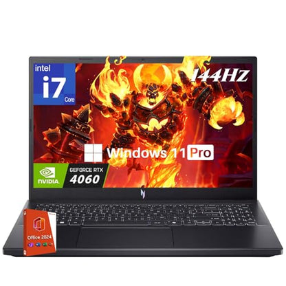 acer Nitro V 15 Gaming Laptop, Intel i9-13900H Up to 5.4GHz, GeForce RTX 4060, 15.6" 144 Hz IPS Display, 32 GB DDR5, 1 TB SSD, Wi-Fi 6, Backlit Keyboard, Windows 11 Pro, Gaming Mouse, 256GB UFD
