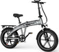 HITWAY 20 * 4.0” Electric Bike, 48V 10.4Ah Battery up to 50-100KM, 250W Motor Fat Tire E Bike, Foldable Electric Bicycles with 7-Speeds for Adult Commuters