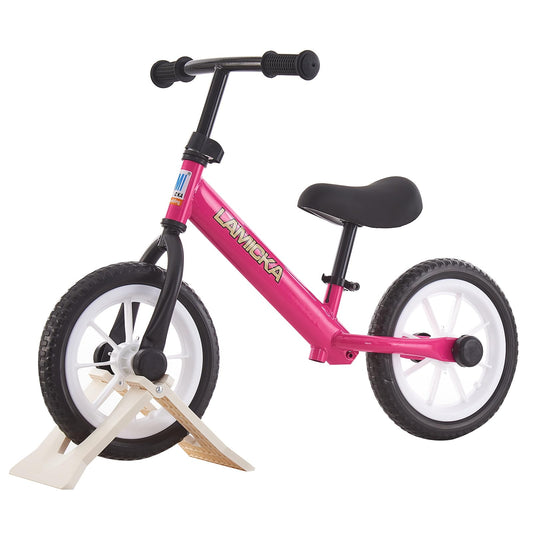 BSTSEL 12" Balance Bike For 2-6 Years Old Stride Walking Bike, With Adjustable Handlebar And Seat Wheel With Light No Pedal Training Bicycle Flat-Free Tires