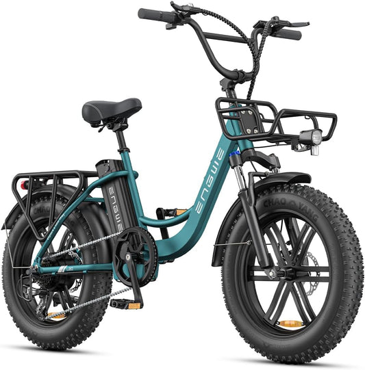ENGWE L20 BOOST Electric Bike, 20‘’ ×4.0‘’ Fat Tire E-Bike for Adults 7 Speeds, 250W Motor 48V 13AhRemovable Battery Range up 120 km