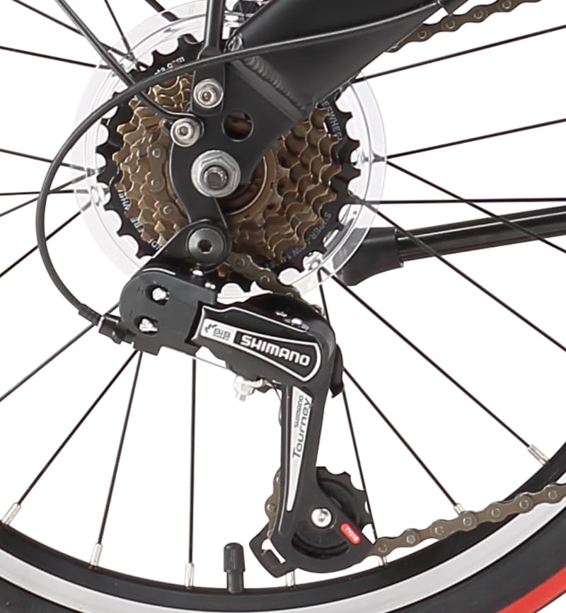 ECOSMO 20" Lightweight Alloy Folding City Bicycle Bike, 12kg, Made with 7 SP SHIMANO Gears, Small fold up size - 20AF09