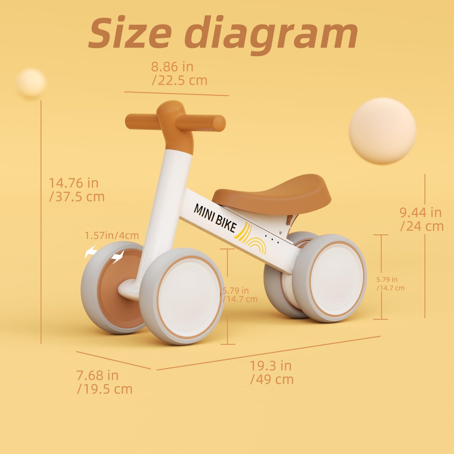 FAYDUDU Balance Bike for 1 Year Old Ride On Toy for 1 2 Years Old First Bike for Girls Boys Baby Bike Walker No Pedals Toddler Trike for 10-24 Months
