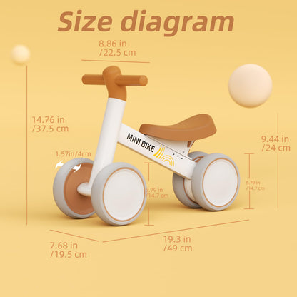 FAYDUDU Balance Bike for 1 Year Old Ride On Toy for 1 2 Years Old First Bike for Girls Boys Baby Bike Walker No Pedals Toddler Trike for 10-24 Months
