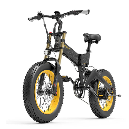 LANKELEISI X3000Plus folding electric mountain bike, 20 * 4 tires, 17.5AH battery, full shock absorption.