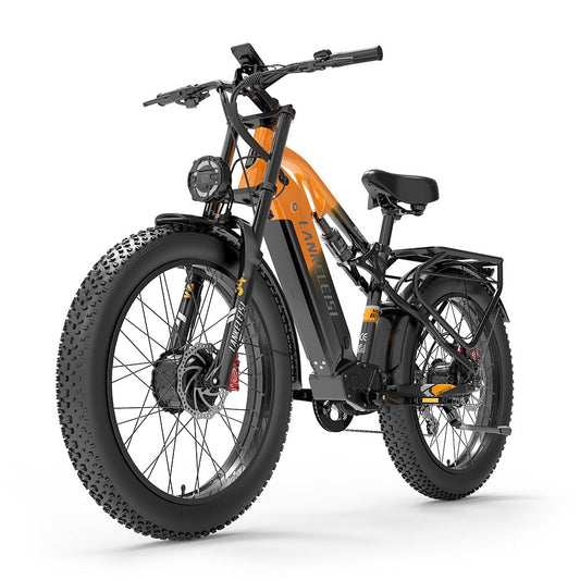 LANKELEISI MG800Max dual motor electric bicycle, 26 * 4 tires, 7 speeds, dual suspension, 20AH battery.